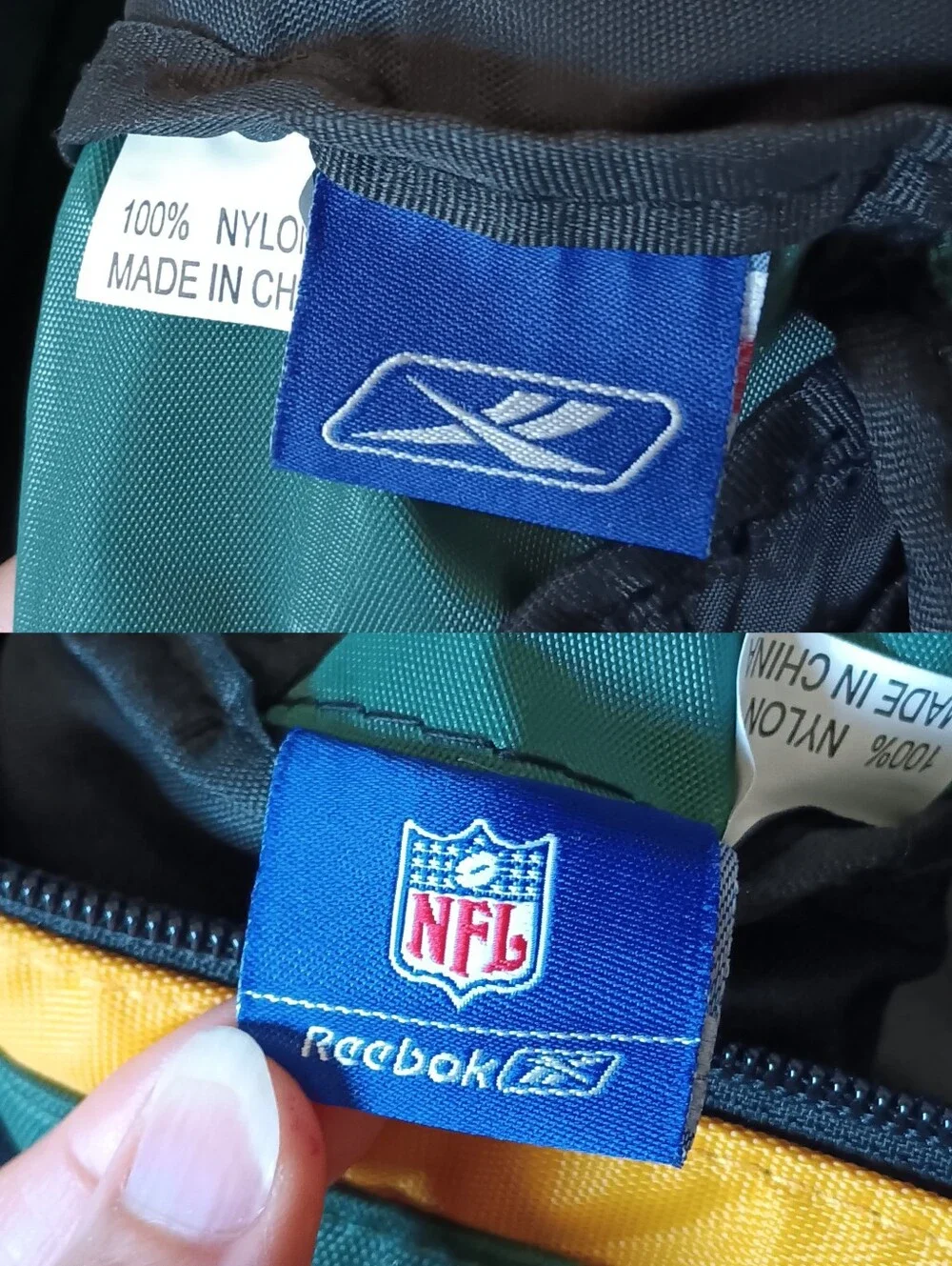 💚💛 Y2K Vintage Reebok Green Bay Packers Duffel Bag NFL Gym Travel 2000s